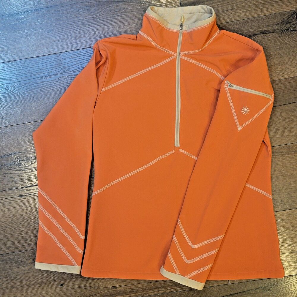 Athleta Jacket Womens Small Soft Shell 1/2 Zip Running Wild Pullover